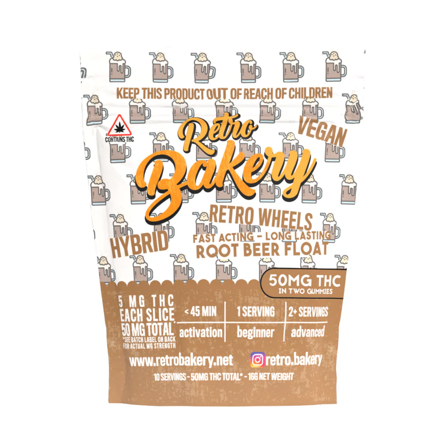 Retro Bakery | Root Beer Float Gummy Wheels | 50mg THC