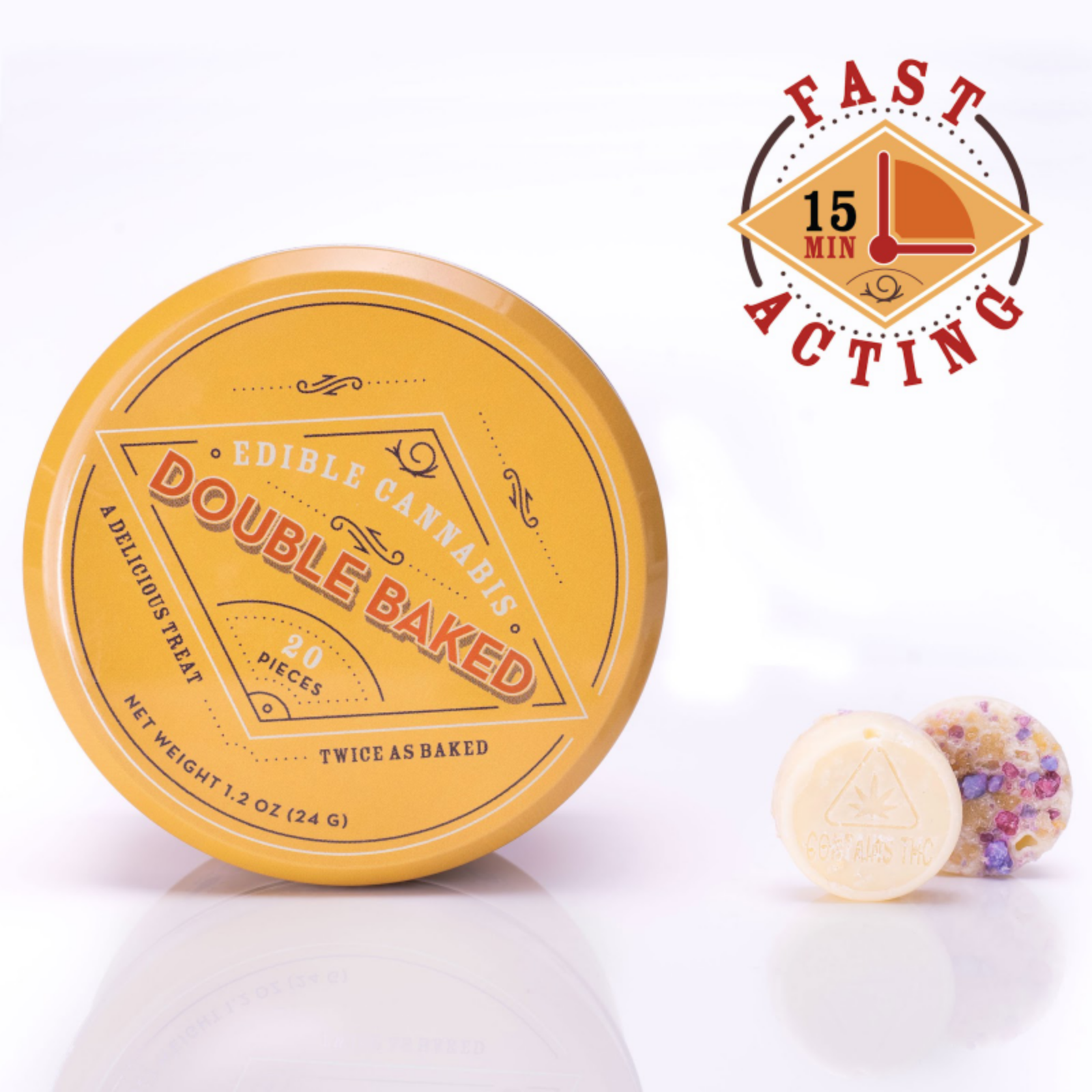 Cake Batter Cheesecake RSO Chocolates | Double Baked | 100mg (20pk)