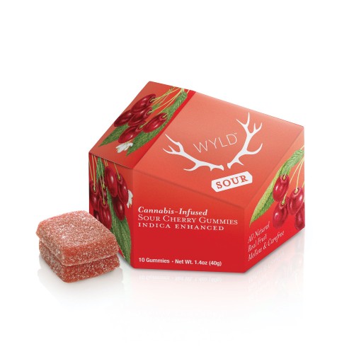 WYLD - Sour Cherry 10pk Gummies - 100mg - Edible