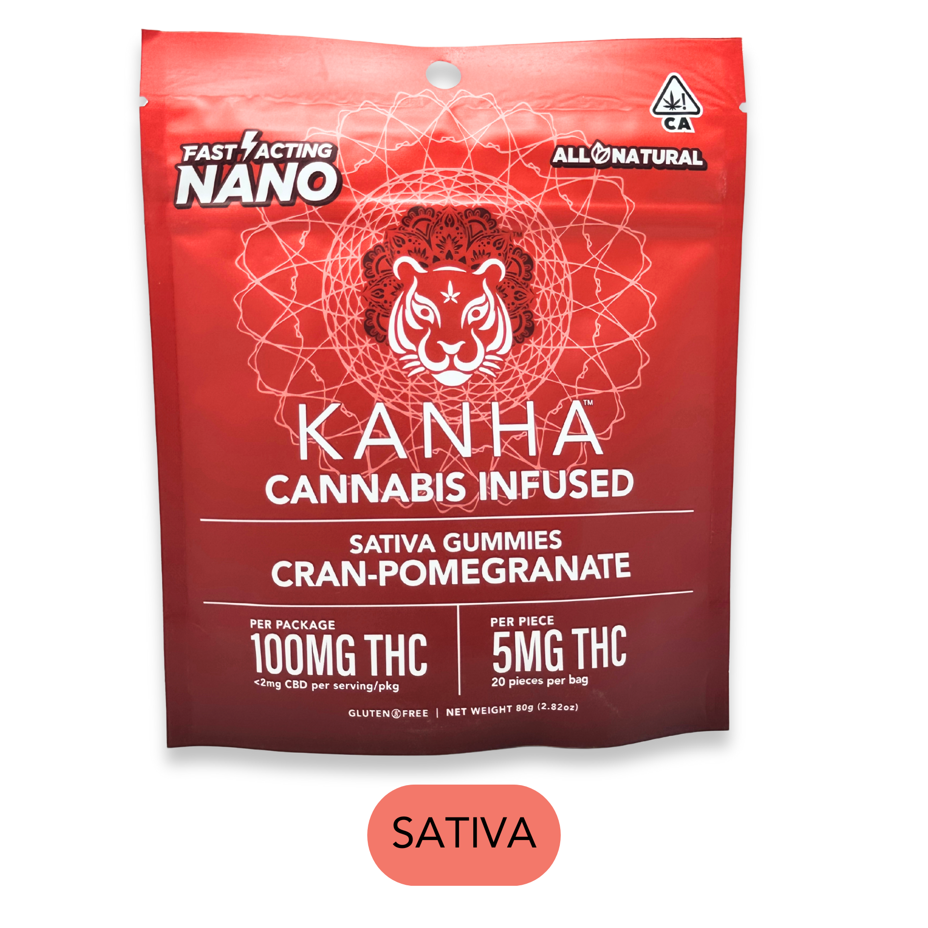 Kanha - NANO - Cran Pomegranate - Gummies - 20pk - 100mg