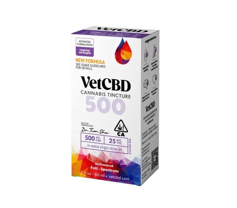 Vet CBD Regular Strength 20:1 CBD Tincture 500mg 2oz