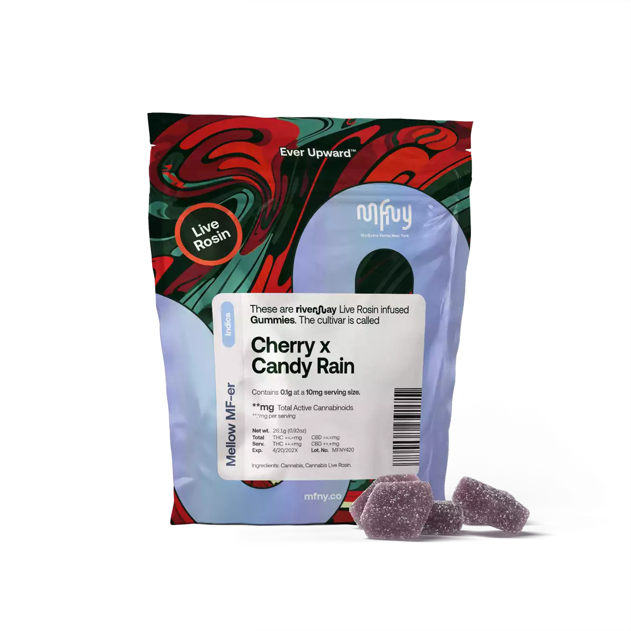 MFNY | Cherry x Candy Rain | Live Rosin Gummies | 100mg