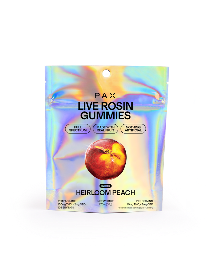 PAX Live Rosin Gummies | Heirloom Peach