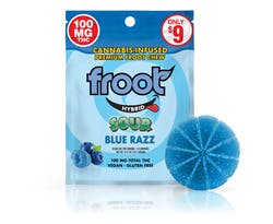 Froot - Sour Blue Razz - Edible - 1pc - 100mg