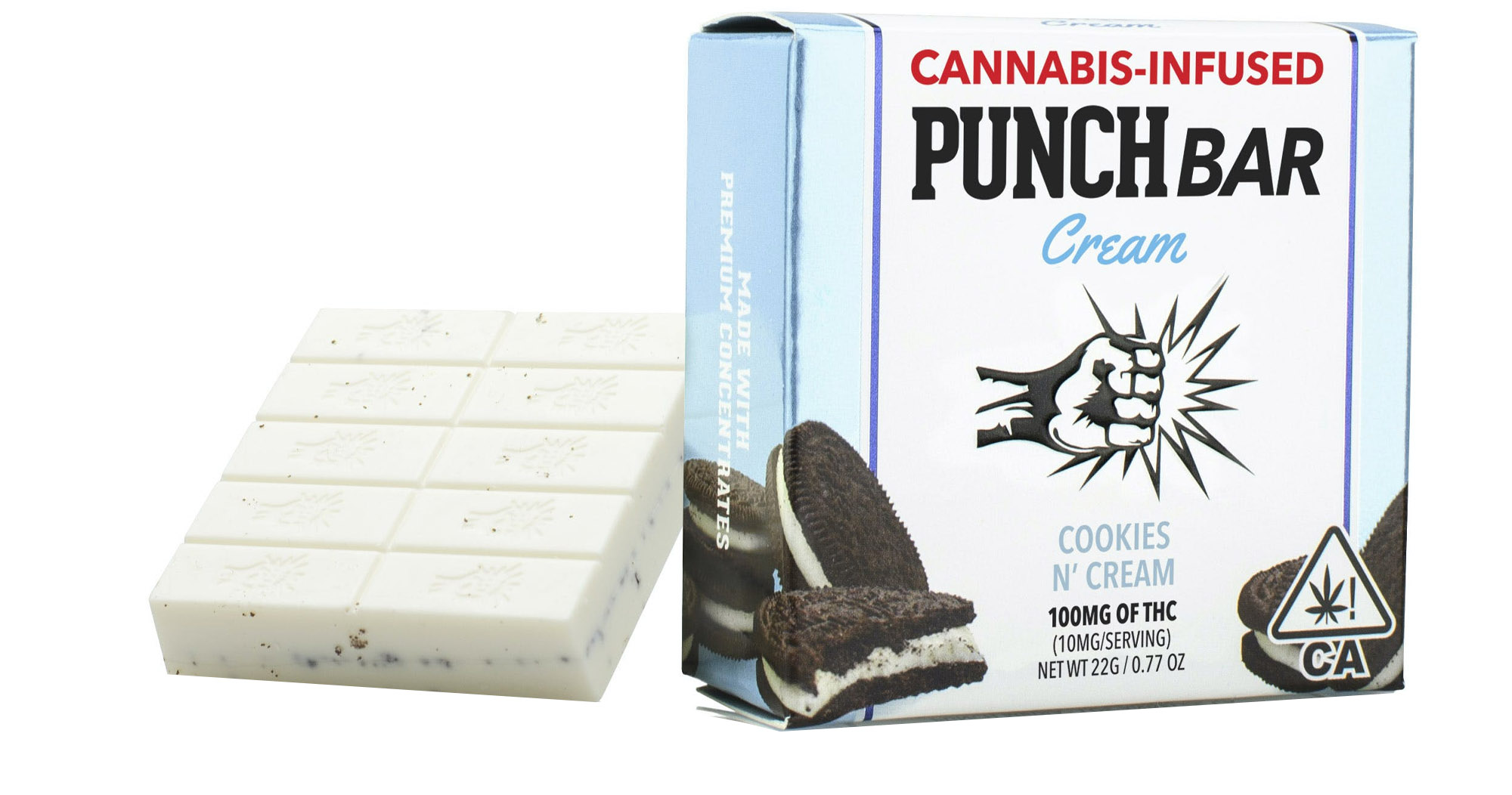 Punch Edibles Cookies N' Cream Bar 100mg San Diego, Vista