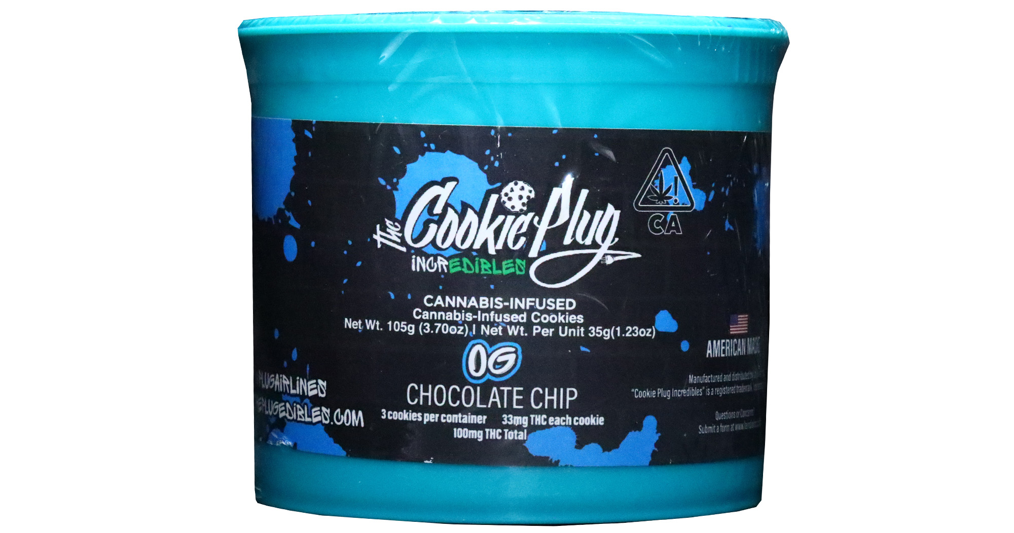 Mission Valley The Cookie Plug OG Chocolate Chip Cookies 100mg