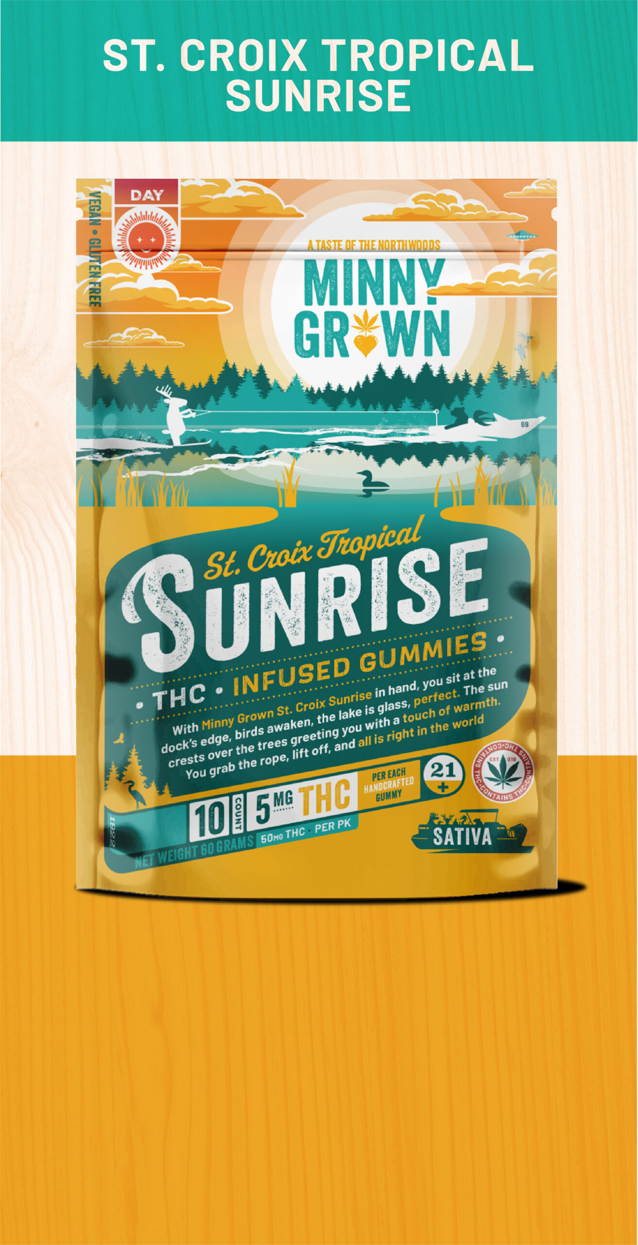 Minny Grown | St. Croix Sunrise THC Gummies | 50mg THC