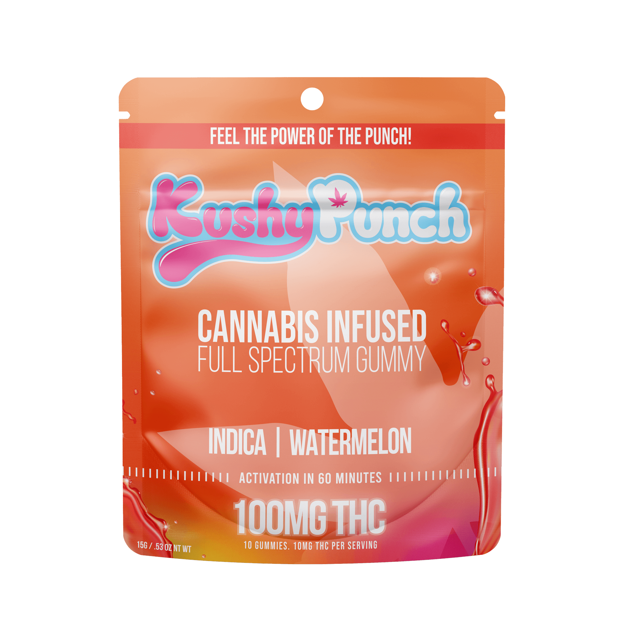 Kushy Punch - Edibles - Full Spectrum - Watermelon - 100mg