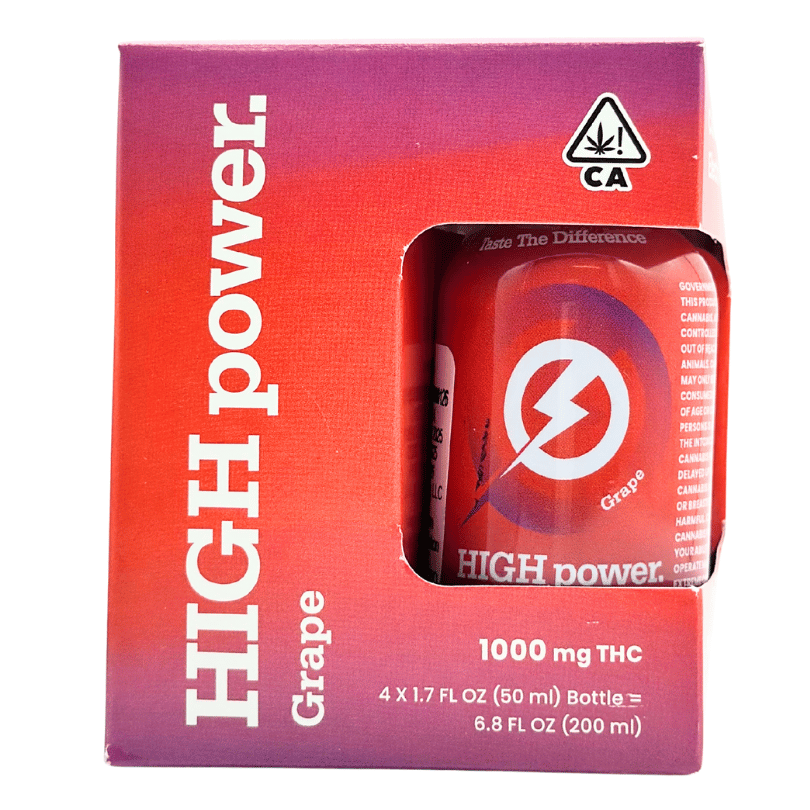 HIGH Power - Grape - 4pk - Beverages - 6.8oz - 1000mg
