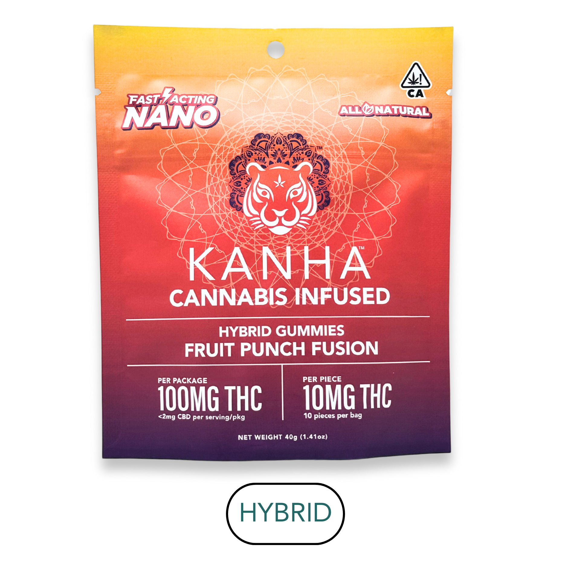 Kanha - NANO - Fruit Punch Fusion - Gummies - 10pk- 100mg
