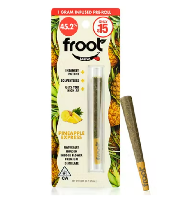 Froot Infused Preroll 1g Pineapple Express