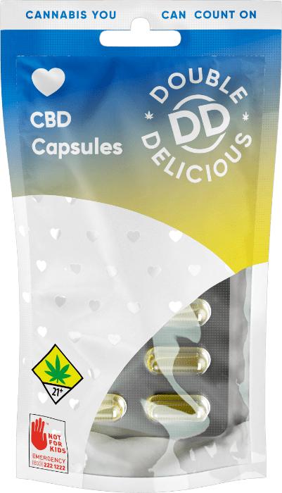 Double Delicious | 5:1 CBD Capsules | 10pk | DOH | 100mg CBD : 20mg THC
