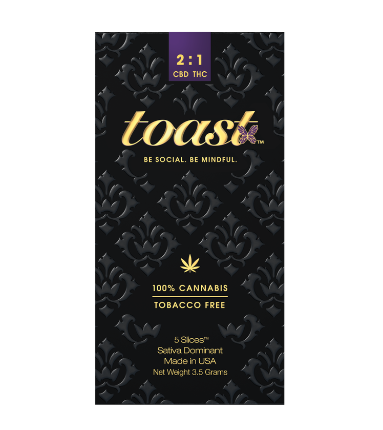 Sour Diesel x Animal Cookies 1:1 CBD:THC Pre-Roll 5pk | Toast | 3.5g
