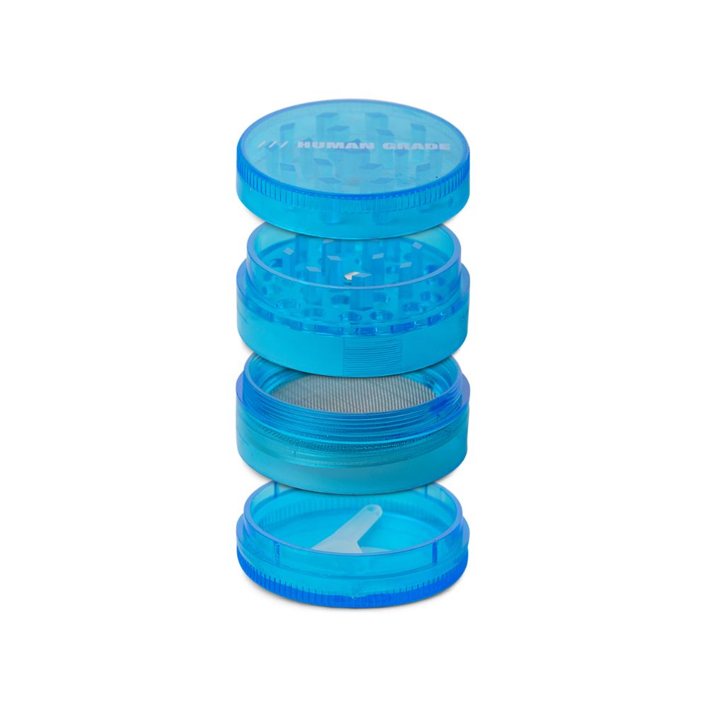 4PC ASSORTED 50MM PLASTIC GRINDER - HUMAN GRADE
