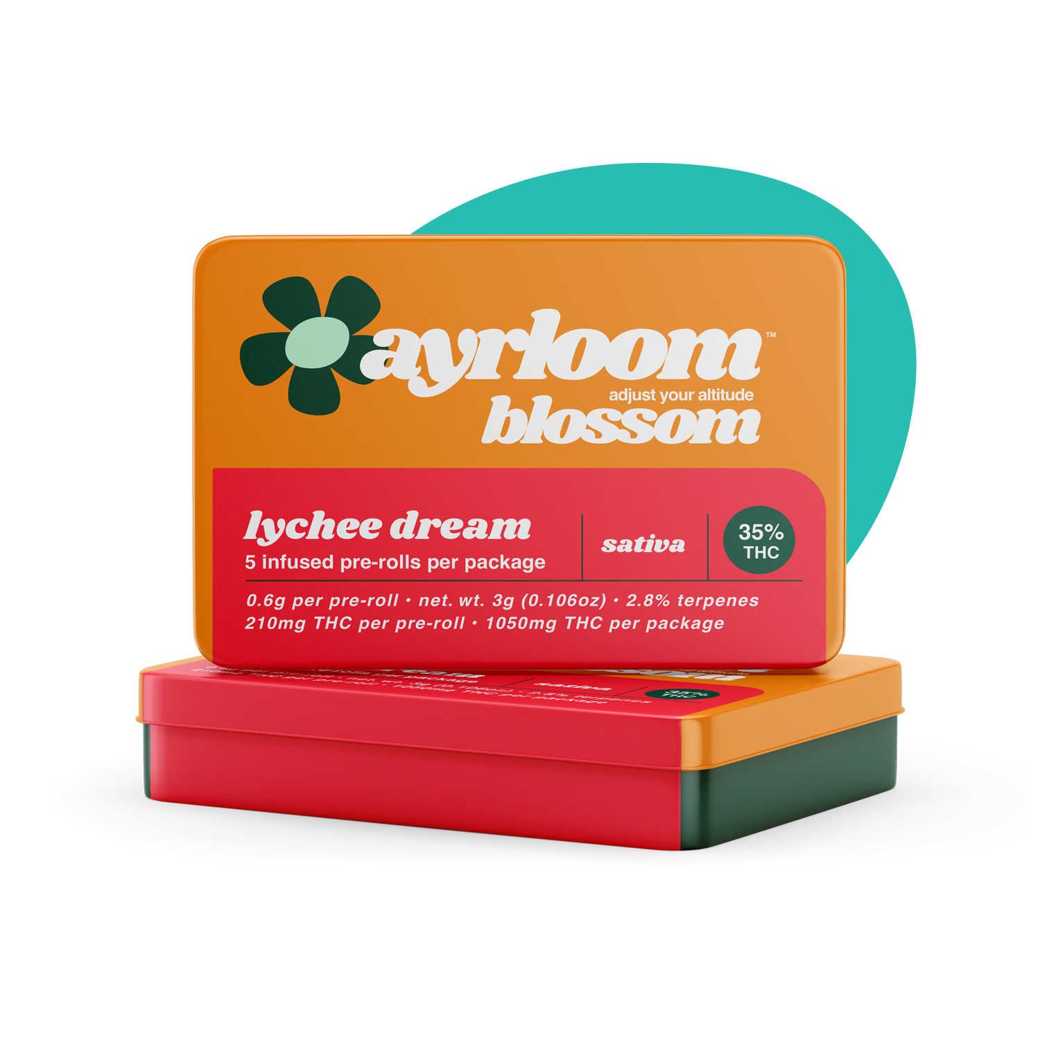 Ayrloom | Lychee Dream Infused Pre-Roll | 5 Pack