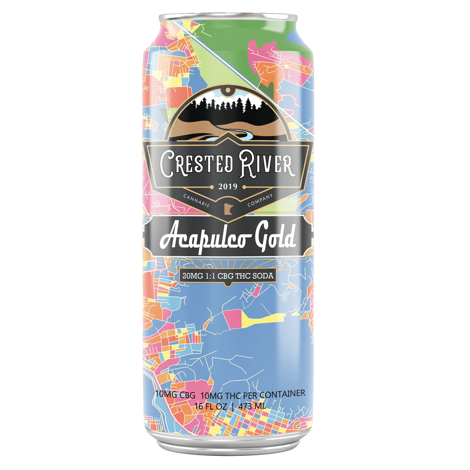 Homegrown Soda - Acapulco Gold 10mg THC 10mg CBG - 16oz