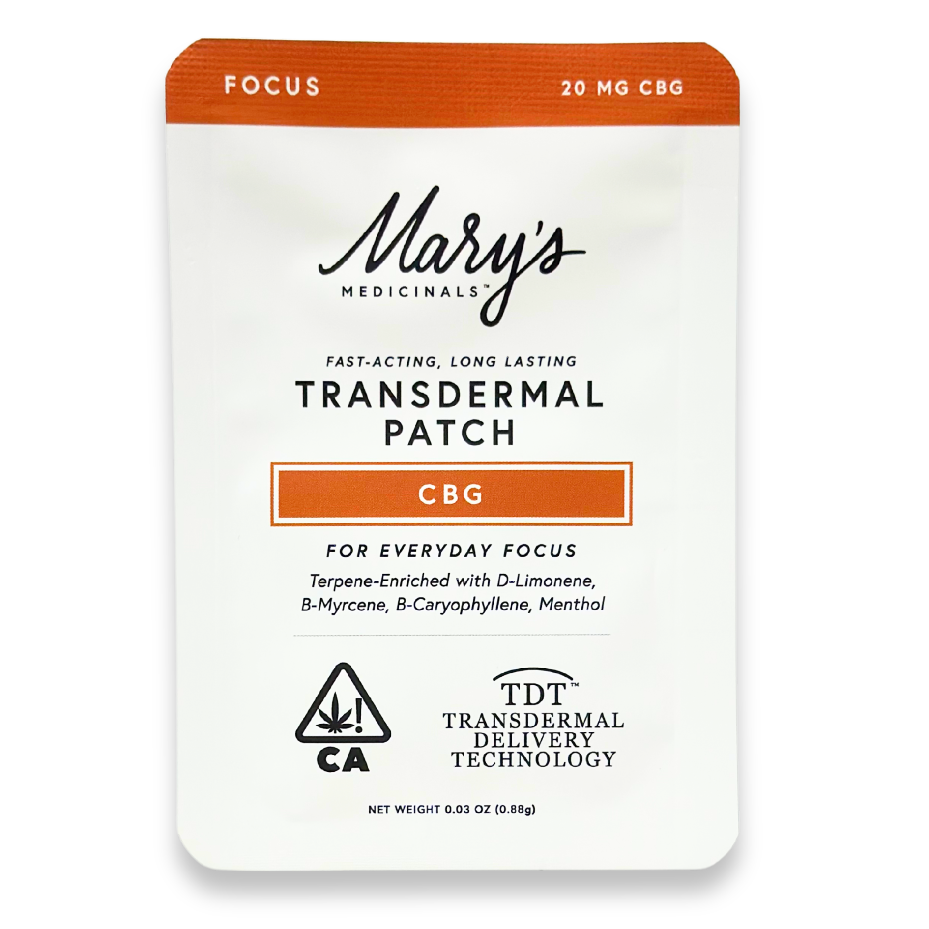 Marys Medicinals - Focus - CBG - Patch - 20mg