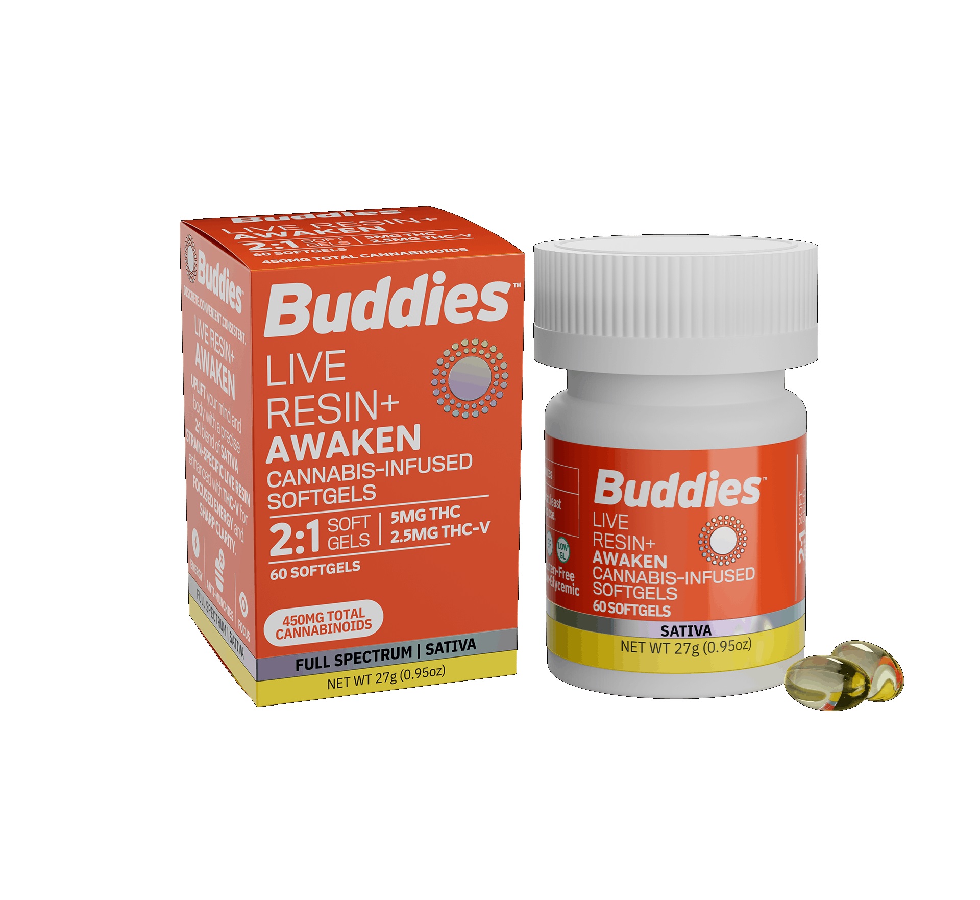 Capsule: Awaken Live Resin+ 2:1 THCv - 450mg