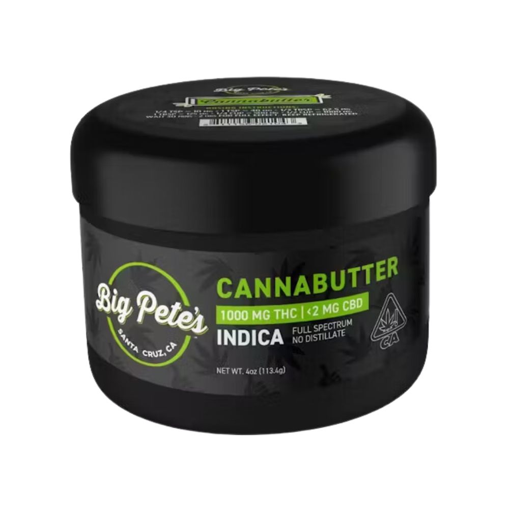 Big Pete's Treats: INDICA CANNABUTTER JAR 1000MG - BIG PETE'S