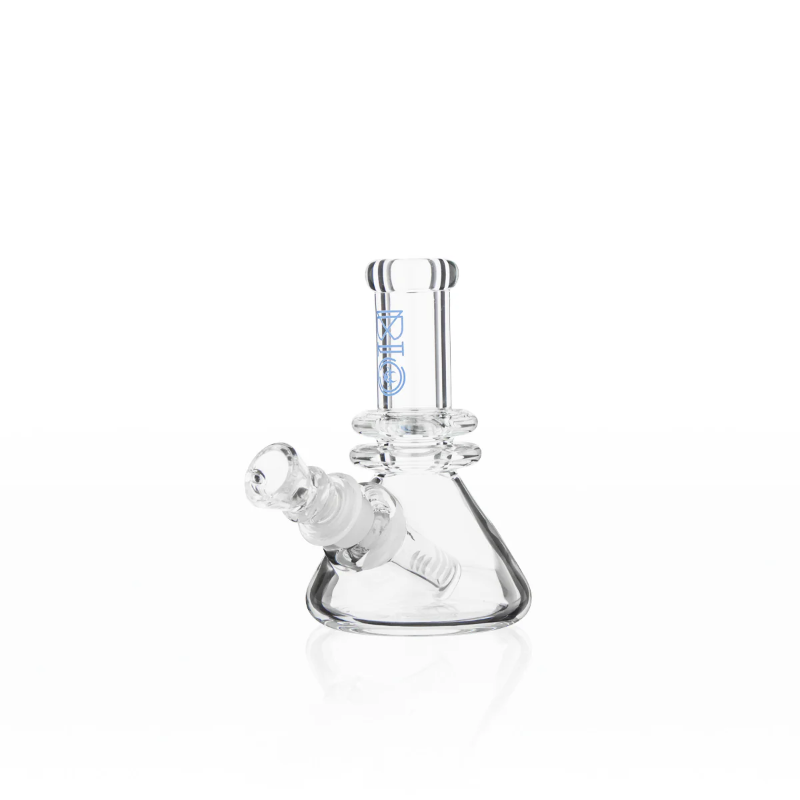 BIO Glass - 5 in. 14mm Mini Heavy Duty Blue Beaker Water Pipe