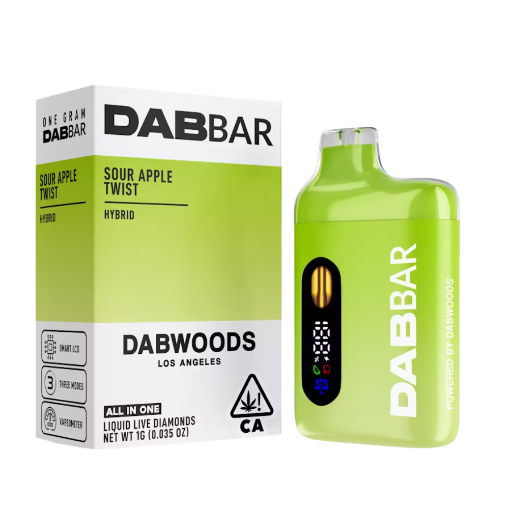 SOUR APPLE TWIST LIQUID DIAMONDS DABBAR 1G - DABWOODS