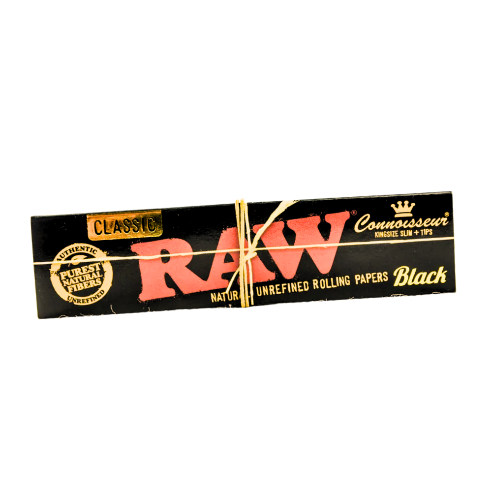 CLASSIC BLACK CONNOISSEUR 1 1/4 ROLLING PAPER - RAW
