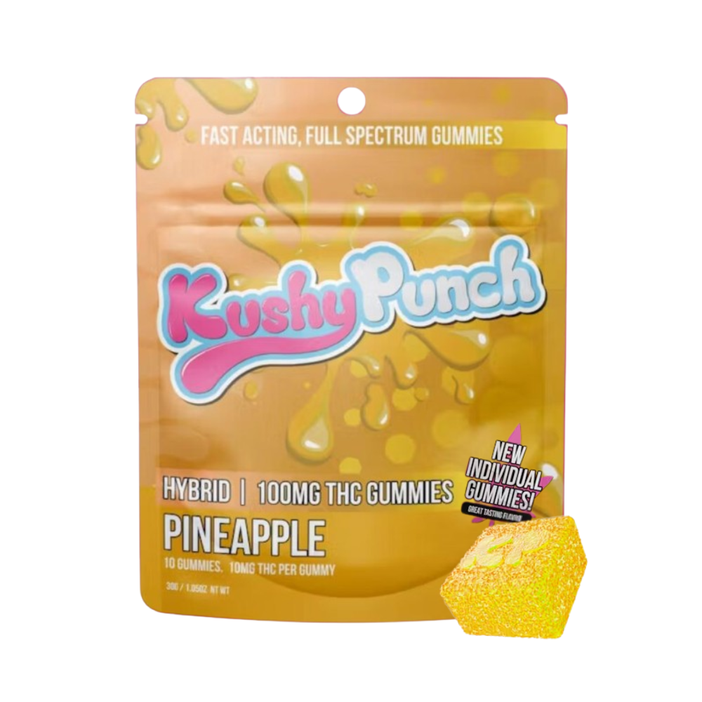 HYBRID - PINEAPPLE INDIVIDUAL GUMMIES 100MG - KUSHY PUNCH