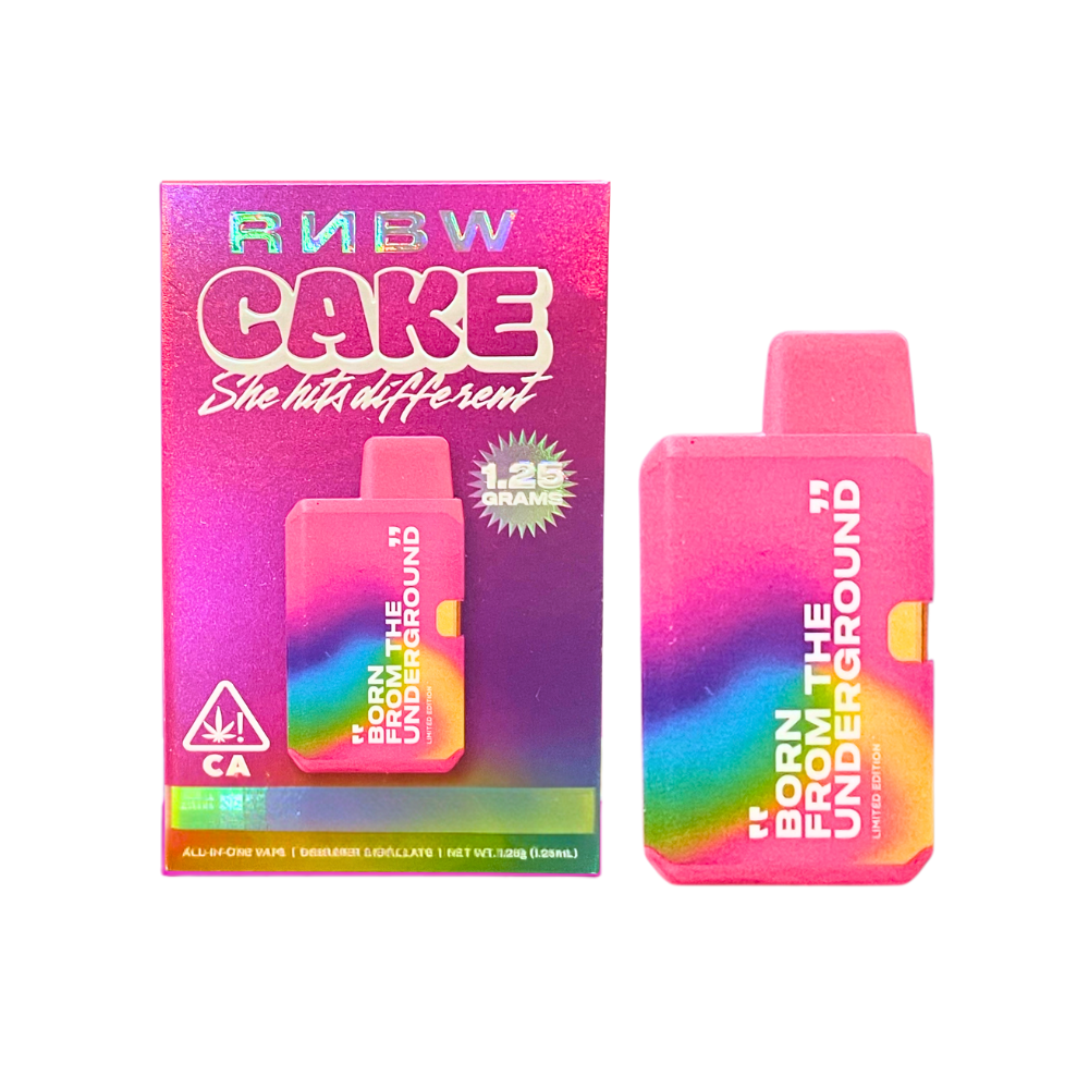 CAKE she hits different: Blueberry Bass Face - Rnbw Cake - Cake