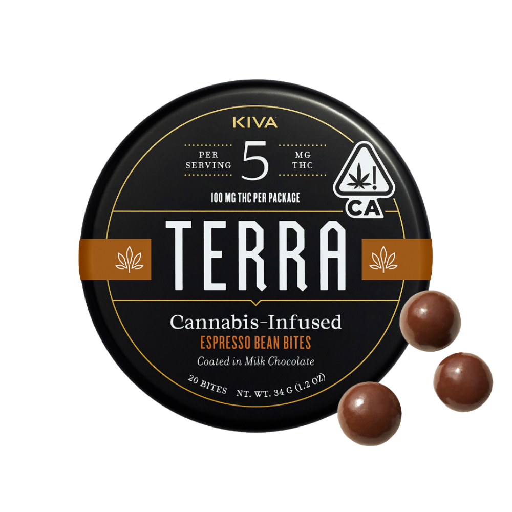 TERRA BITES - ESPRESSO 100MG - KIVA CONFECTIONS
