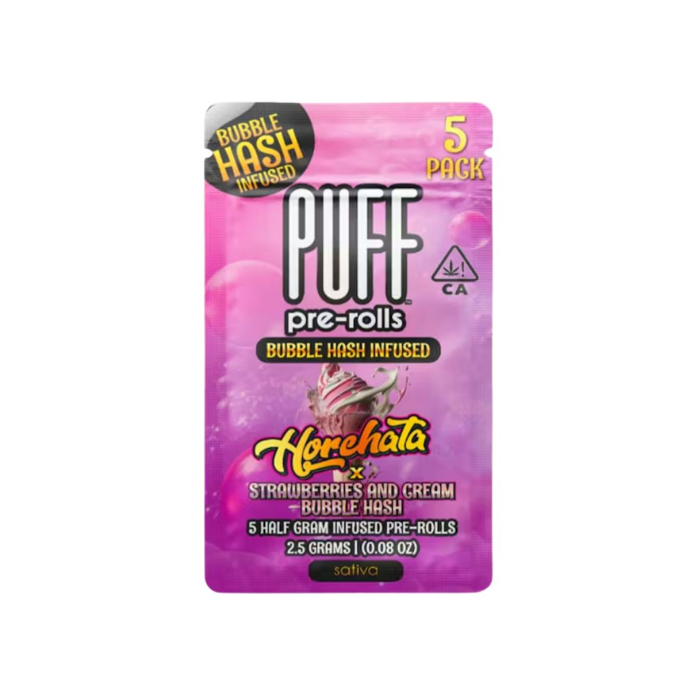 BUBBLE HASH 5 PACK - HORCHATA X STRAWBERRIES AND CREAM .5G - PUFF