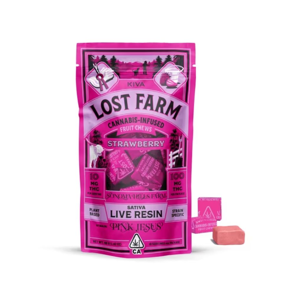 Kiva: Lost Farm - Strawberry Chews Pink Jesus - Kiva Confections