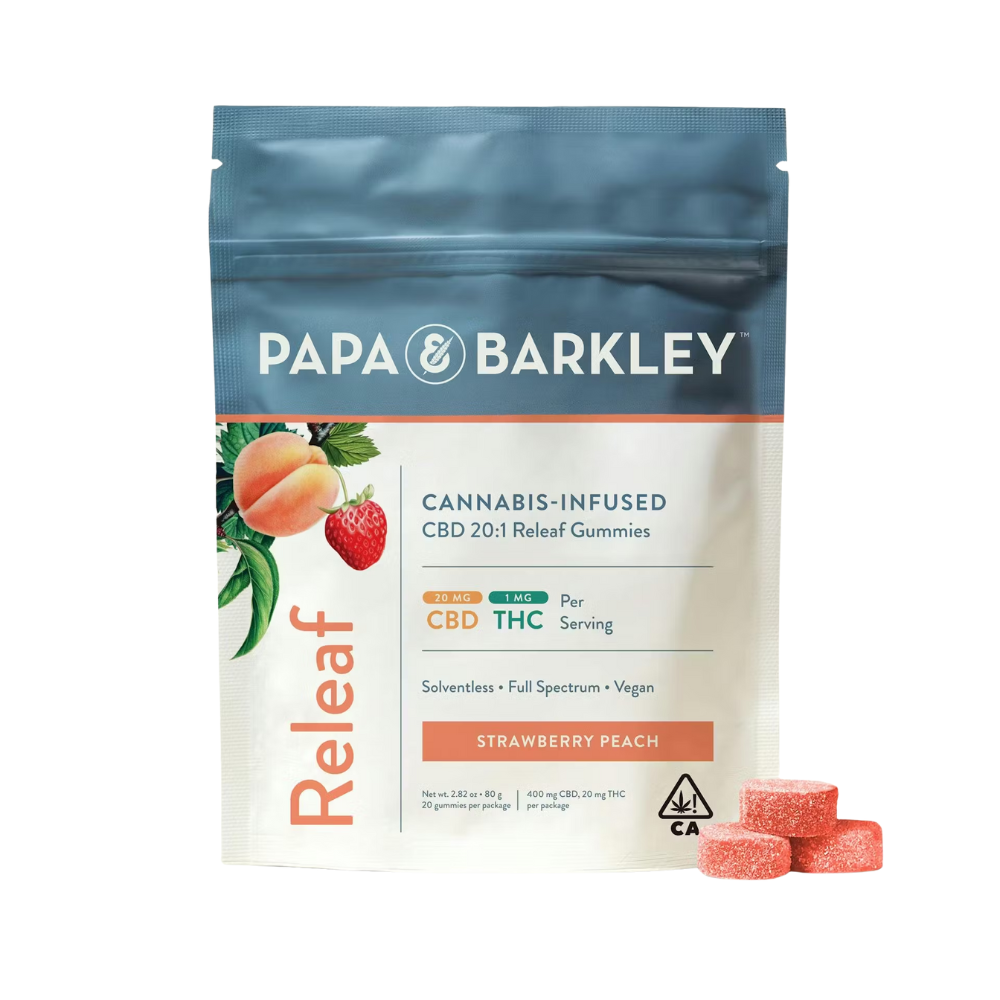 STRAWBERRY PEACH RELIEF CBD:THC - PAPA & BARKLEY