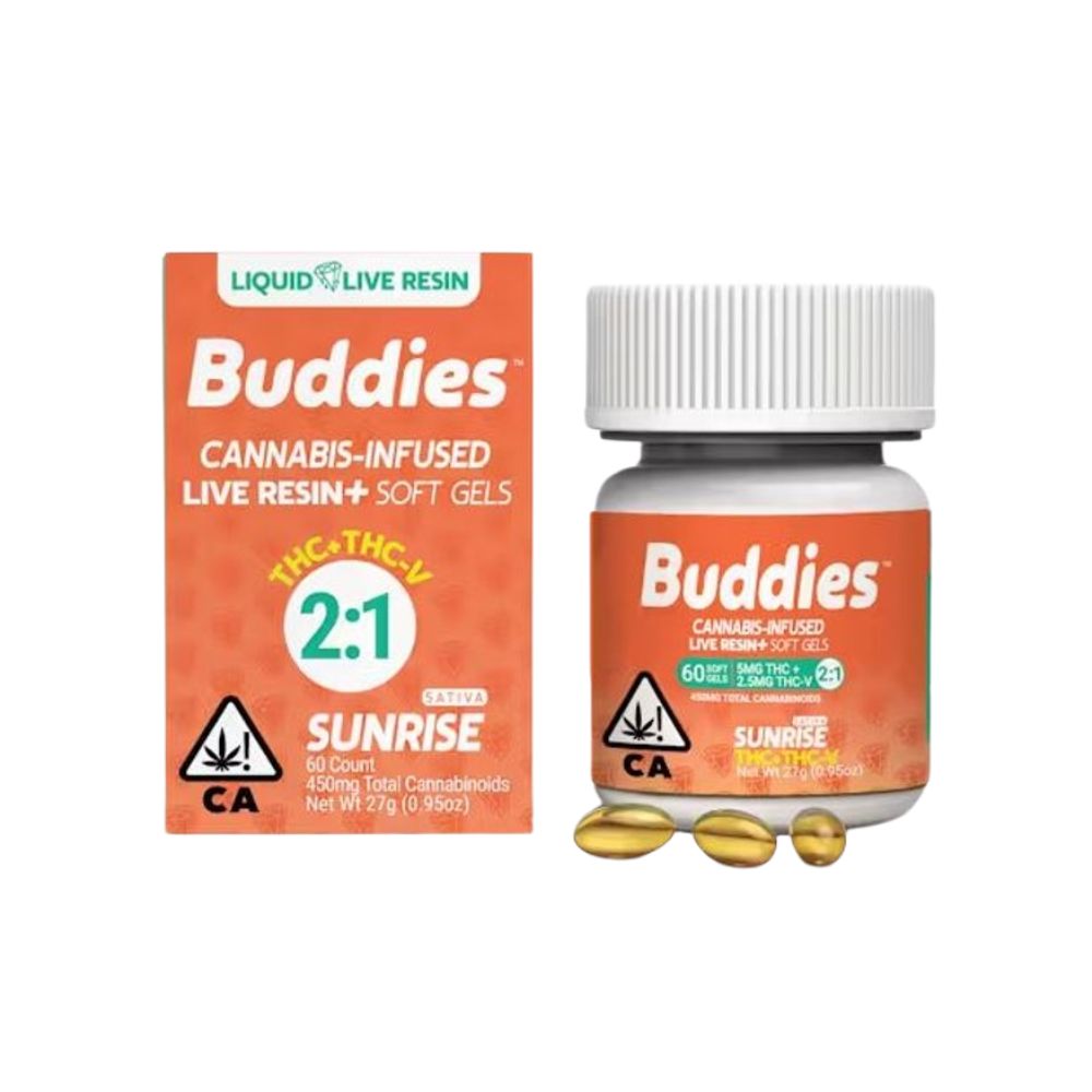 LIVE RESIN SUNRISE - 2:1 | THC:THCV CAPS (60CT) - BUDDIES
