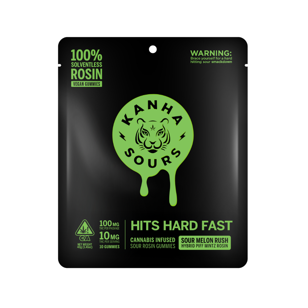 KANHA: VEGAN - NANO SOLVENTLESS HYBRID SOUR MELON RUSH 100MG - KANHA