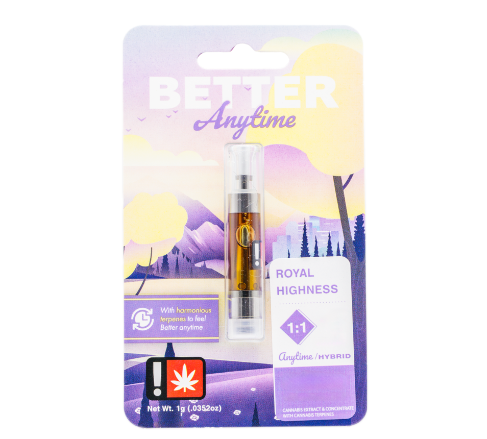 Better Effects ROYAL HIGHNESS 1:1 Distillate Cartridge 1g