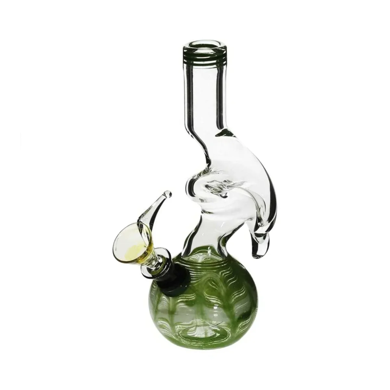 Biohazard - 6 in. Two Hook Green Water Pipe