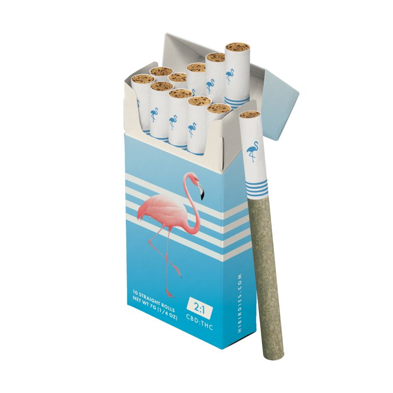 Birdies Lights 2:1 CBD:THC Prerolls 10pk 7g