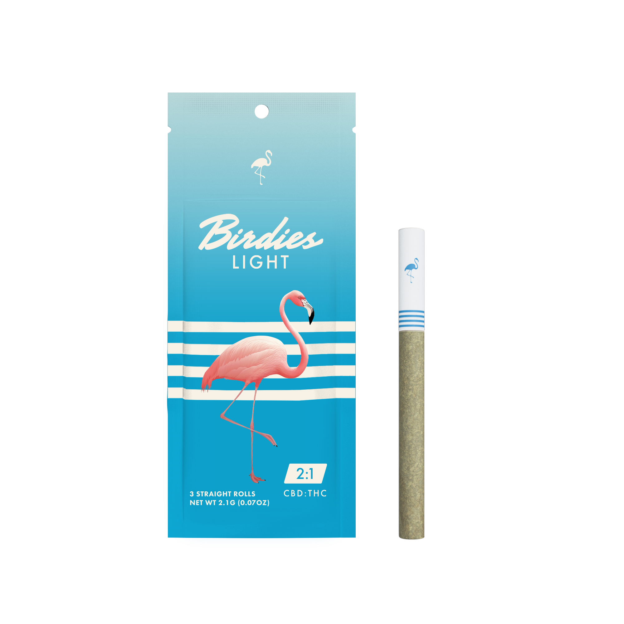 Birdies "Lights" 2:1 CBD:THC Preroll 3pk
