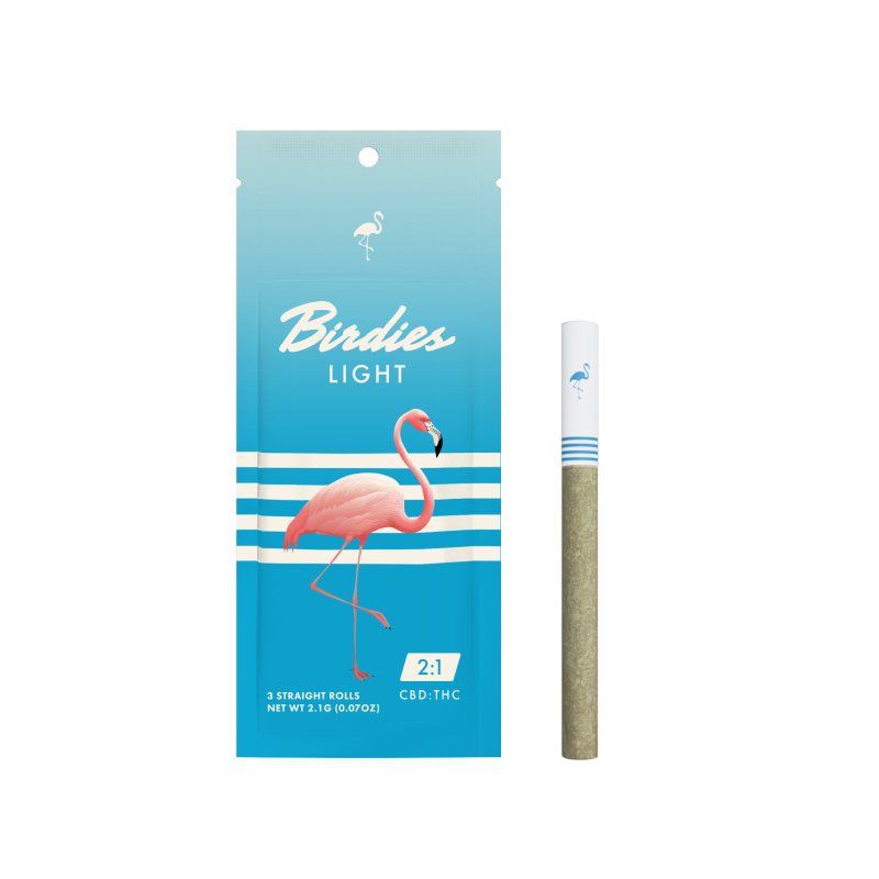 Birdies Lights 2:1 CBD:THC Prerolls 3pk 2.1g