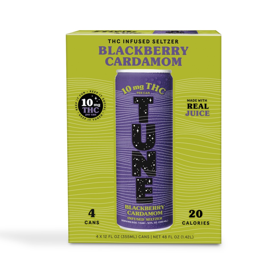 Blackberry Cardamom | Seltzer | 40mg/4 pack | Tune