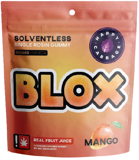 Mango "BLOX" Gummy | 100mg (THC) (Live Hash Rosin)