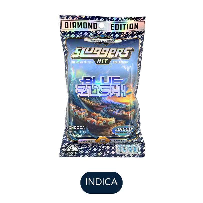 Sluggers - Hash Diamonds - Blue Zushi - Infused Preroll Pack - 5pk - 3.5g