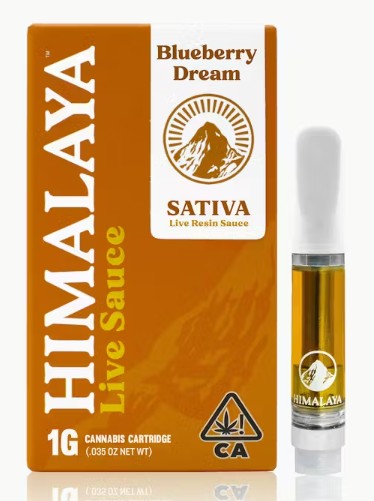 Himalaya 1g Blueberry Dream Live Sauce Cartridge