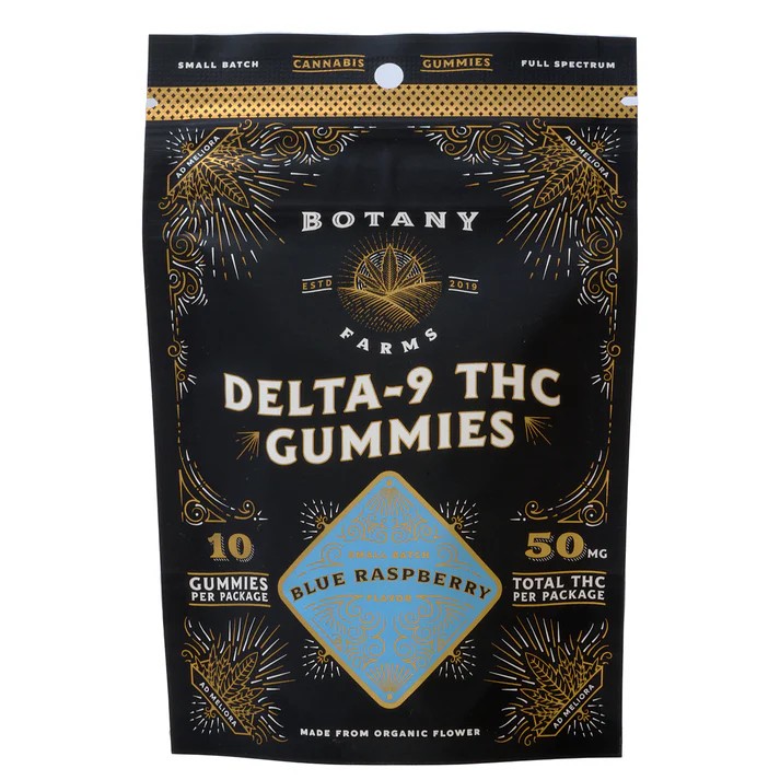 Botany Farms | 5mg THC + 5mg CBD Gummies | Blue Raspberry