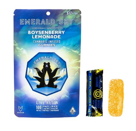 Emerald Sky Boysenberry Lemonade Live Resin Gummies 100mg