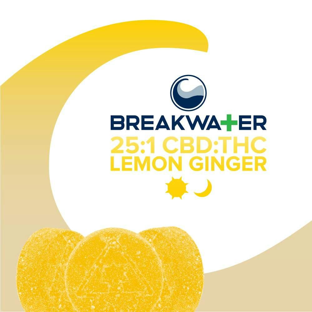 Breakwater | Lemon Ginger 25:1 CBD:THC | 100mg/10pk