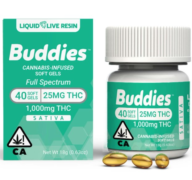Capsule: Sativa Live Resin 25mg (40 count) - 1 000mg