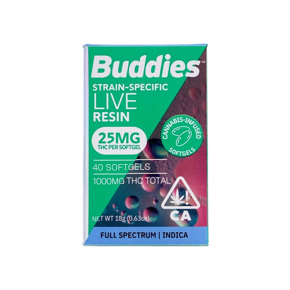 Buddies Brand — 25MG INDICA CAPS (40CT) - BUDDIES
