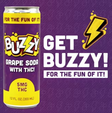 Buzzy Grape Soda 5mg 12oz