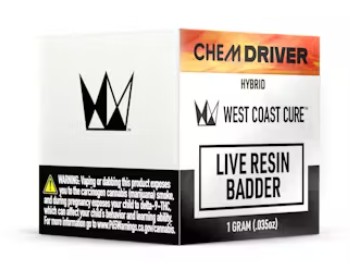 WEST COAST CURE: Chem Driver 1g Live Resin Badder (H)